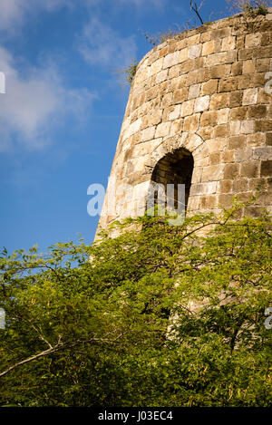 Rovine di canna da zucchero Mill, Antigua Foto Stock