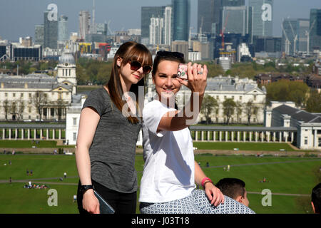 Scene di Londra Inghilterra da Greenwich Foto Stock