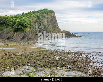 Vista panoramica in a Armintza beach, vicino a Bilbao, Paesi Baschi Foto Stock