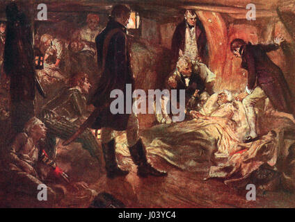 Nelson morire nell'abitacolo della Vittoria Foto Stock