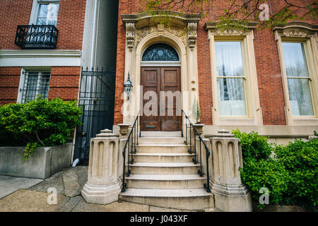 Case a schiera in Mount Vernon posto in Mount Vernon, Baltimore, Maryland. Foto Stock