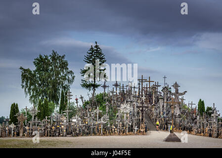 Collina delle Croci in Lituania Foto Stock