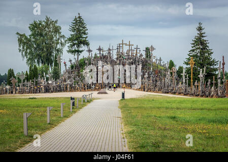 Collina delle Croci in Lituania Foto Stock