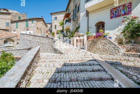 Roccantica, rurale borgo medievale in provincia di Rieti, Lazio (Italia) Foto Stock