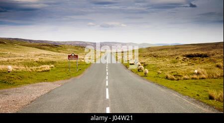 Teesdale, Inghilterra - 25 Maggio 2011: un segno di accoglienza per i viandanti per il distretto di Teesdale della Contea di Durham sul telecomando moorland in Inghilterra settentrionale. Foto Stock