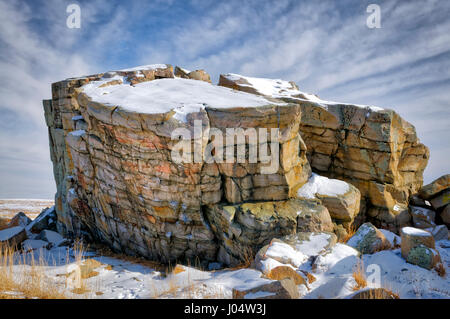 "Big Rock' è il più grande del mondo conosciuto irregolare glaciale--rock trasportati lontano dal suo luogo di origine dal ghiaccio del ghiacciaio. Big Rock, noto anche come il Foto Stock