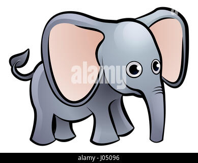 Un elefante Animali safari personaggio dei fumetti Foto Stock