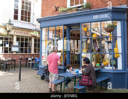 La città di Shropshire Ludlow, uno dei più belli in Inghilterra, Regno Unito Foto Stock