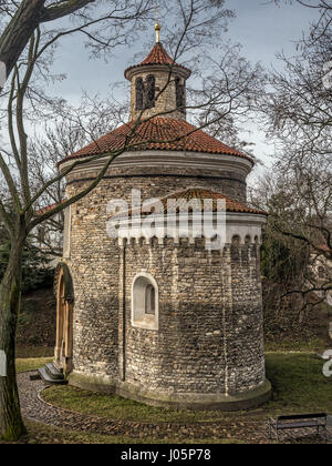 Più antica rotonda di San Martin dal XI secolo, Vysehrad, Praga, Repubblica Ceca Foto Stock