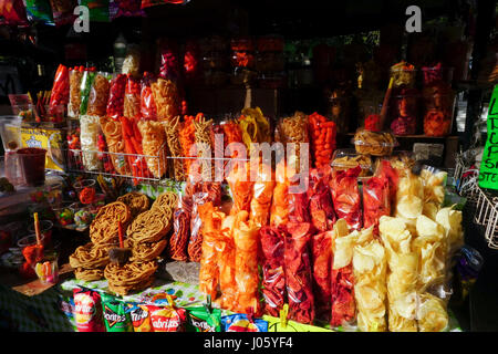 Snack messicano cart nel parco di Chapultepec, Città del Messico, Messico Foto Stock