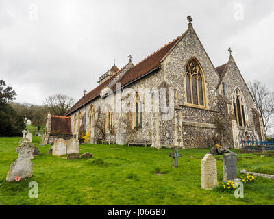 San Michele e Tutti gli Angeli Chiesa, Hughenden, Buckinghamshire Foto Stock