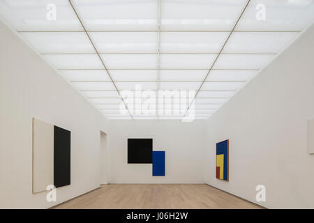 Spazi fieristico con Ellsworth Kelly opere d'arte. Museo Voorlinden, Wassenaar, Paesi Bassi. Architetto: kraaijvanger architetti, 2016. Foto Stock