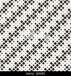 Rettangolo di ripetizione halftone. Moderno reticolo geometrico Texture. Vector Seamless Pattern in bianco e nero Illustrazione Vettoriale