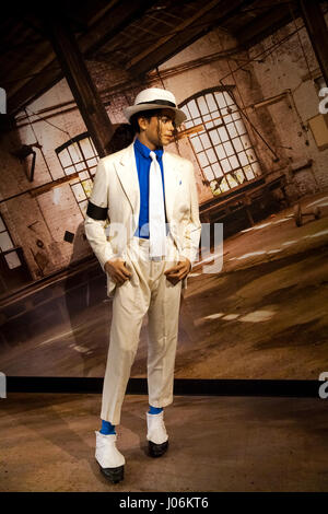 Cera figura di Michael Jackson nel museo delle cere di Madame Tussauds di Amsterdam, Paesi Bassi Foto Stock