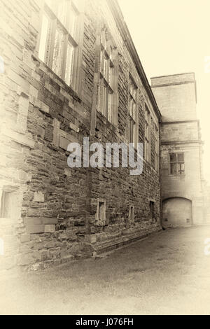 Rufford abbazia Country Park-immagini seppia Foto Stock