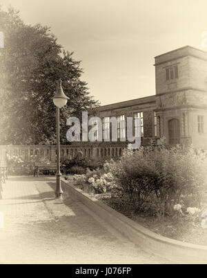 Rufford abbazia Country Park-immagini seppia Foto Stock