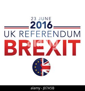 BREXIT UK Referendum intestazione grafica Illustrazione Vettoriale