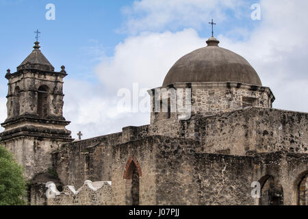 San Jose Mission, San Antonio, Texas, Stati Uniti d'America Foto Stock