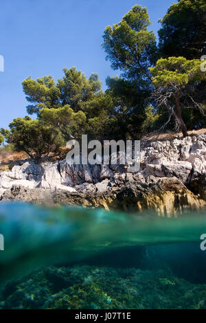 Spiaggia Rcky Su Lastovo Foto Stock