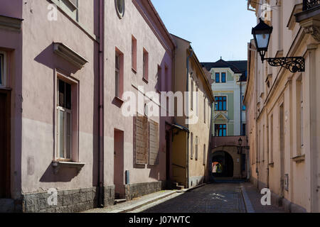 Bella città tranquilla nella Repubblica ceca - colorata Novy Jicin Foto Stock