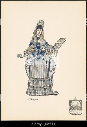 "Erste Sängerin" è un dipinto situato nella Boston Public Library. L'opera raffigura una cantante femminile, sottolineando sia l'eleganza che la forza del soggetto. È un esempio di ritrattistica del XIX o dell'inizio del XX secolo. Foto Stock