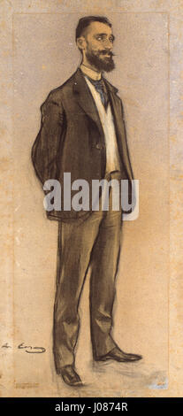 Le opere d’arte di Ramon Casas esposte nel MNAC catturano l’essenza del modernismo spagnolo, concentrandosi sulle singole figure in ambienti intimi e quotidiani. Foto Stock