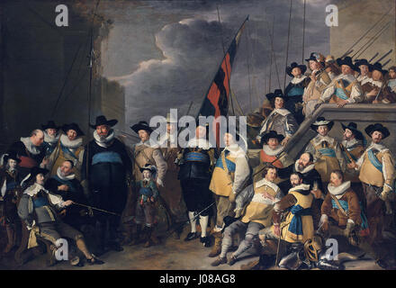 Il arquebusiersE28099 guardia civica compagnia del capitano Cornelis de Graeff e tenente Hendrik Lauwerszn in Amsterdam 1642 da Studio di Giacobbe Adriaensz Backer Foto Stock