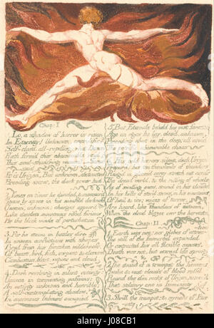 William Blake - Il primo libro di Urizen, la piastra 3, Chap- 1 . . . . (Bentley 3) - Foto Stock