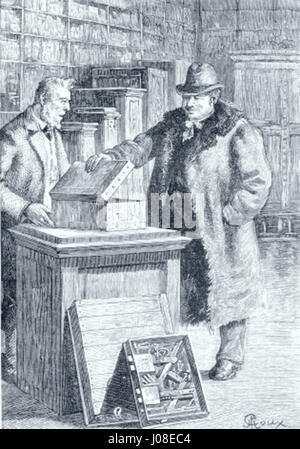 César Cascabel di George Roux è un'illustrazione del romanzo di Jules Claretie. Ritrae lo spirito avventuroso e i personaggi della storia, catturando l'essenza della letteratura avventurosa del XIX secolo. Foto Stock