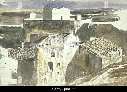 Une tour des remparts de Villeneuve-lès Avignon Foto Stock