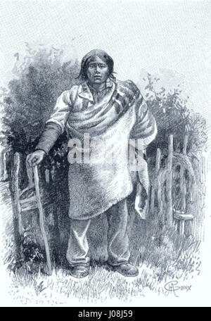 César Cascabel di George Roux è un'illustrazione del romanzo d'avventura di Jules Claretie. L'opera d'arte cattura l'energico e colorato viaggio del personaggio César Cascabel mentre si imbarca in un'avventura emozionante. Foto Stock