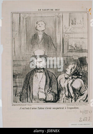 Honoré Daumier - Le Salon de 1857- Commento, c'est dans cette grotta queE280A6 - Foto Stock