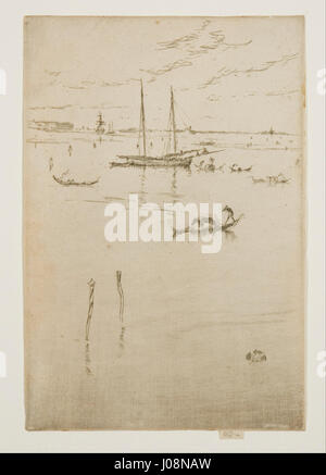 James Abbott McNeill Whistler - La piccola laguna, da dodici acqueforti , noto anche come il primo set di Venezia - Foto Stock