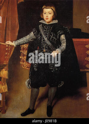 Retrato del príncipe Baltasar Carlos, da Diego Velázquez Foto Stock