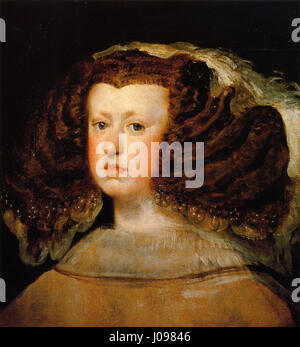 Retrato de la reina Mariana de Austria, da Diego Velázquez Foto Stock