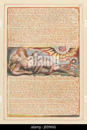 William Blake - Gerusalemme, la piastra 63, il Signore stava fra i Druidi.... - Foto Stock