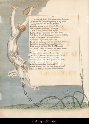 Questa illustrazione di William Blake è tratta da "Young's Night Thoughts", che raffigura una scena di intensa emozione e contemplazione filosofica, tipica dell'arte visionaria di Blake. Foto Stock