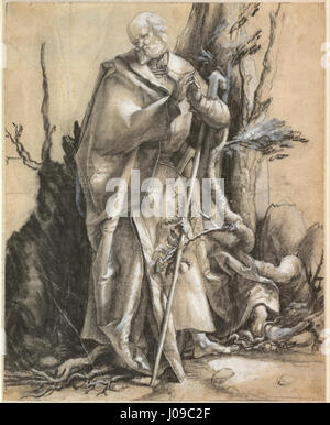 Albrecht Dürer - santo barbuto in una foresta, c. 1516 - Foto Stock