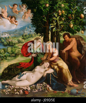 Dosso Dossi (Giovanni di Niccolò de Lutero) (italiano (Ferrarese) - scena mitologica - Foto Stock