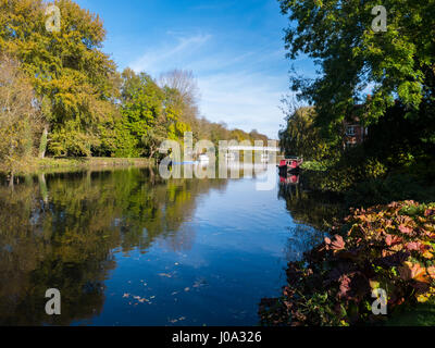 Whitchurch Bridge, Pangbourne on Thames, villaggio in Berkshire, Inghilterra Foto Stock