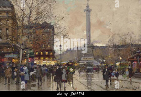 Eugène Galien-Laloue Place de la Bastille Foto Stock