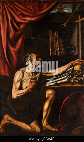 Luis Tristán - San Girolamo facendo penitenza nel suo studio - Foto Stock