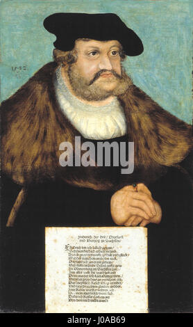 Lucas Cranach d.Ä. - Friedrich III. von Sachsen, genannt der Weise, 1532 (Veste Coburg) Foto Stock