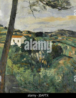 Paul Cézanne - Paysage au toit rouge ou Le Pin à l'Estaque Foto Stock