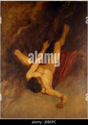 Il De Val van Phaëton di Adolphe Sunaert raffigura la mitica caduta di Phaëton dalla mitologia greca, catturando il tragico momento in cui perde il controllo del carro del sole. Foto Stock