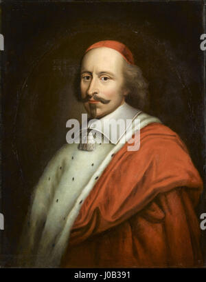 Questo ritratto di Jules Mazzarino, attribuito a Mathieu le Nain, fu creato durante il XVII secolo. Mazzarino, il primo ministro del re Luigi XIV, giocò un ruolo significativo nel panorama politico francese durante il regno di Luigi XIII e i primi anni di Luigi XIV Foto Stock