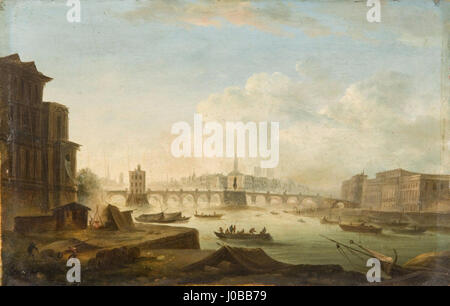 Vue du Pont Neuf et de l'Hôtel de la Monnaie Foto Stock