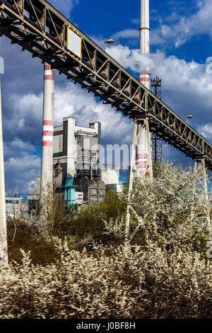 Thermal centrali a carbone vegetale, Melnik, Central Bohemia Repubblica Ceca, Europa Foto Stock