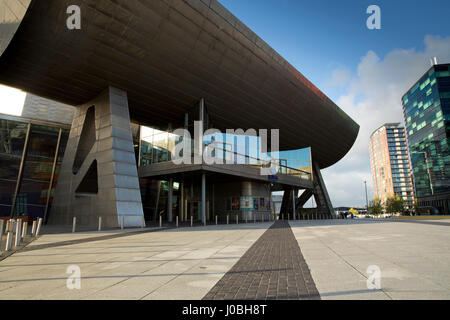 Il Lowry Gallery entrata principale North Bay, Salford Quays Foto Stock