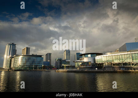 North Bay, Salford Quays inc Lowry, BBC, Media City etc Foto Stock